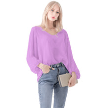 Load image into Gallery viewer, Women Sheer Long Sleeve Blouse
