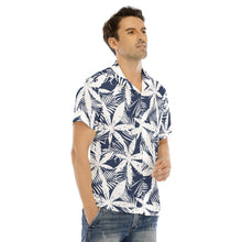 Load image into Gallery viewer, Men&#39;s Print Short Sleeve Button-Down Shirt with Concealed Placket
