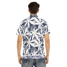 Load image into Gallery viewer, Men&#39;s Print Short Sleeve Button-Down Shirt with Concealed Placket
