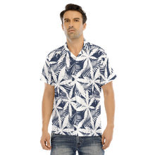 Load image into Gallery viewer, Men&#39;s Print Short Sleeve Button-Down Shirt with Concealed Placket
