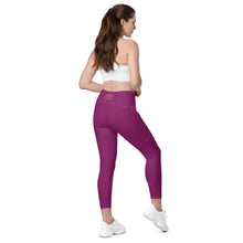 Load image into Gallery viewer, ZennZone Lotus Crossover Leggings with Pockets
