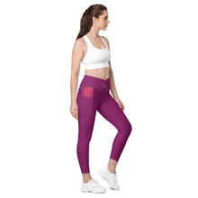 Load image into Gallery viewer, ZennZone Lotus Crossover Leggings with Pockets
