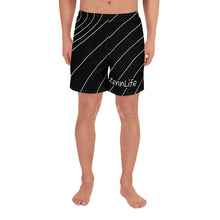 Load image into Gallery viewer, Men&#39;s Athletic Striped Black Long Shorts
