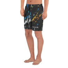 Load image into Gallery viewer, Men&#39;s Black Abstract Athletic Long Shorts
