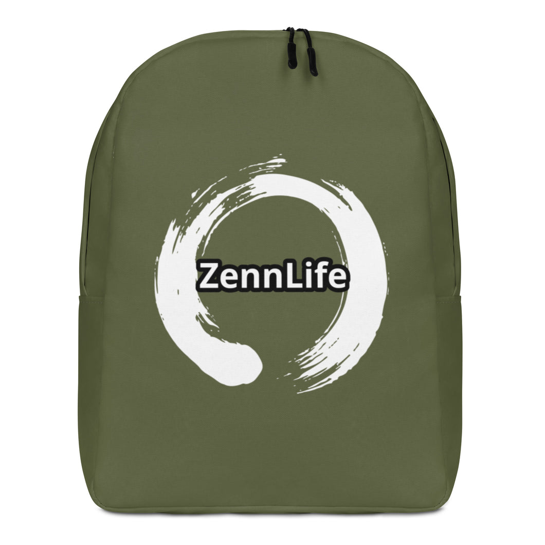 White Zenn Circle Minimalist Backpack