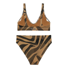 Load image into Gallery viewer, Animal Striping Recycled High-Waisted Bikini
