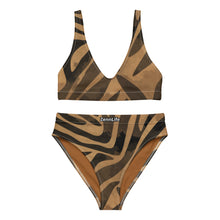 Load image into Gallery viewer, Animal Striping Recycled High-Waisted Bikini
