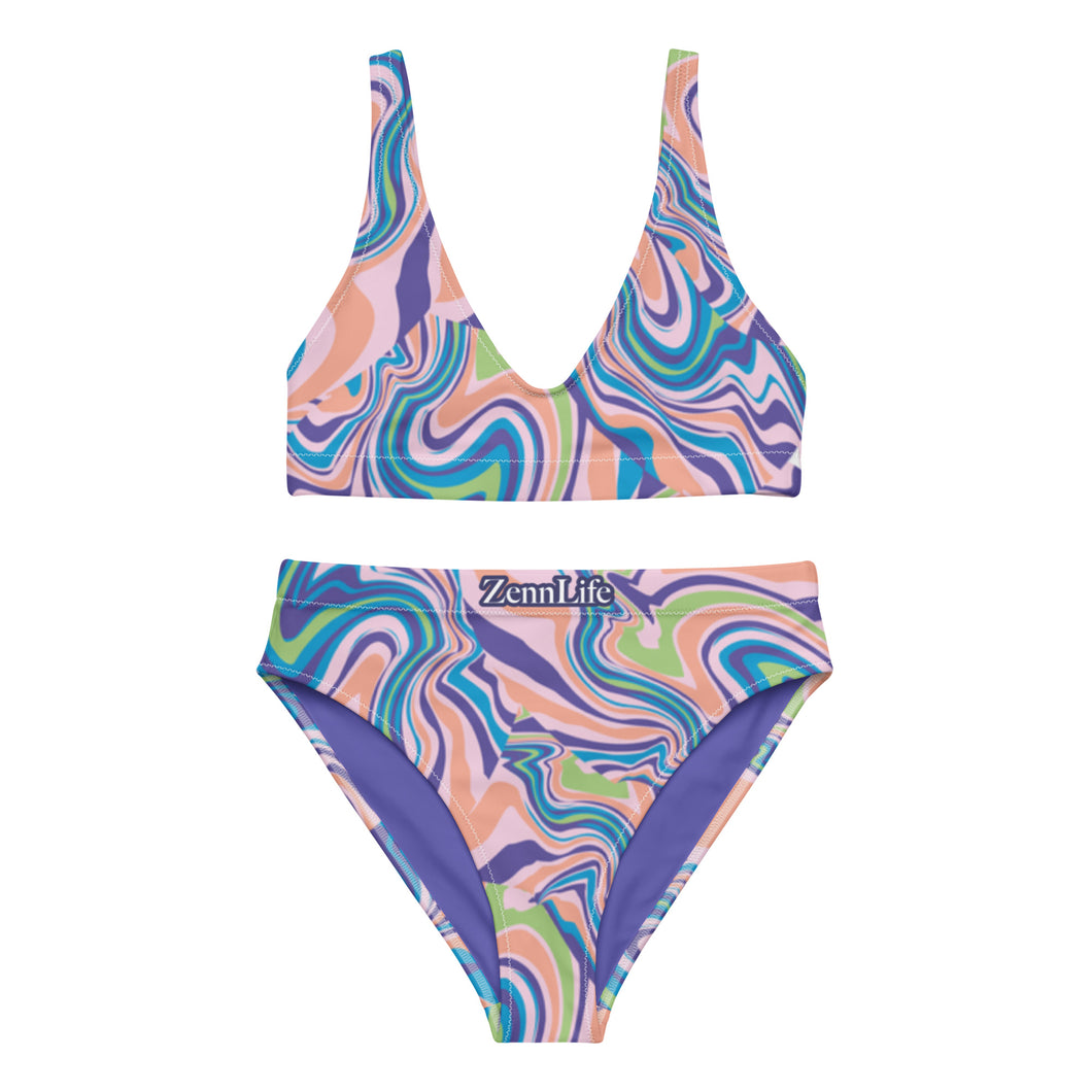 Bubblegum Recycled High-Waisted Bikini