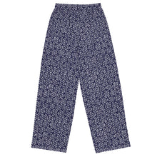 Load image into Gallery viewer, Unisex Wide-Leg Blue Print Pants
