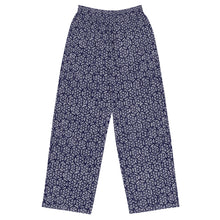 Load image into Gallery viewer, Unisex Wide-Leg Blue Print Pants
