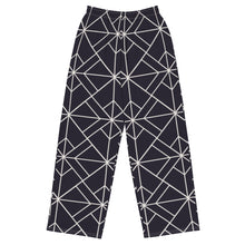 Load image into Gallery viewer, Unisex Wide-Leg Black Geo Pants
