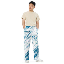 Load image into Gallery viewer, Unisex Wide-Leg Aqua Pattern Pants
