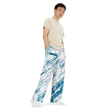 Load image into Gallery viewer, Unisex Wide-Leg Aqua Pattern Pants
