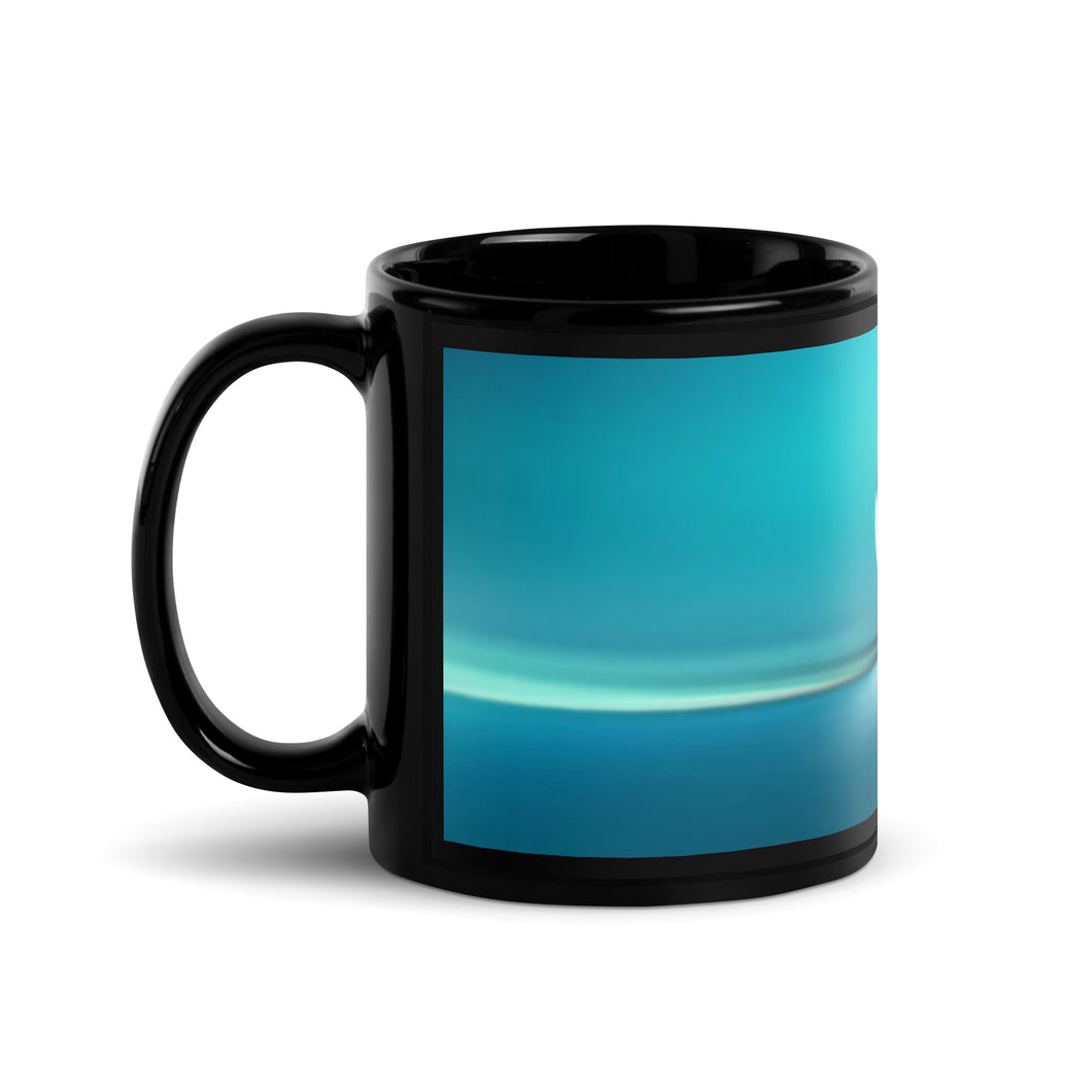 Raindrop Black Glossy Mug