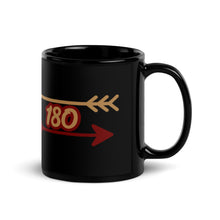 Load image into Gallery viewer, 180 Arrows Black Glossy Mug
