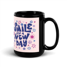 Load image into Gallery viewer, New Day Black Glossy Mug
