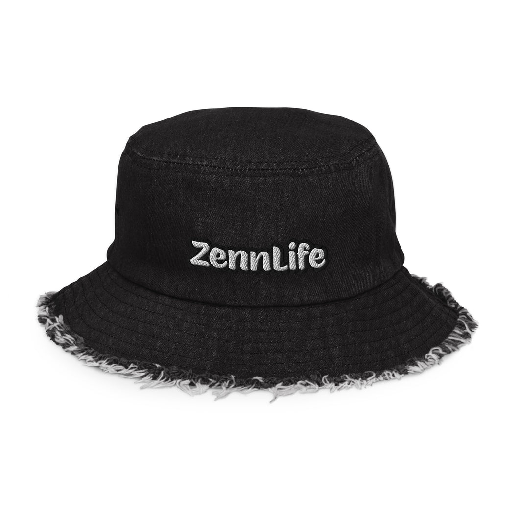 ZennLife Distressed Denim Bucket Hat