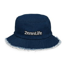 Load image into Gallery viewer, ZennLife Distressed Denim Bucket Hat
