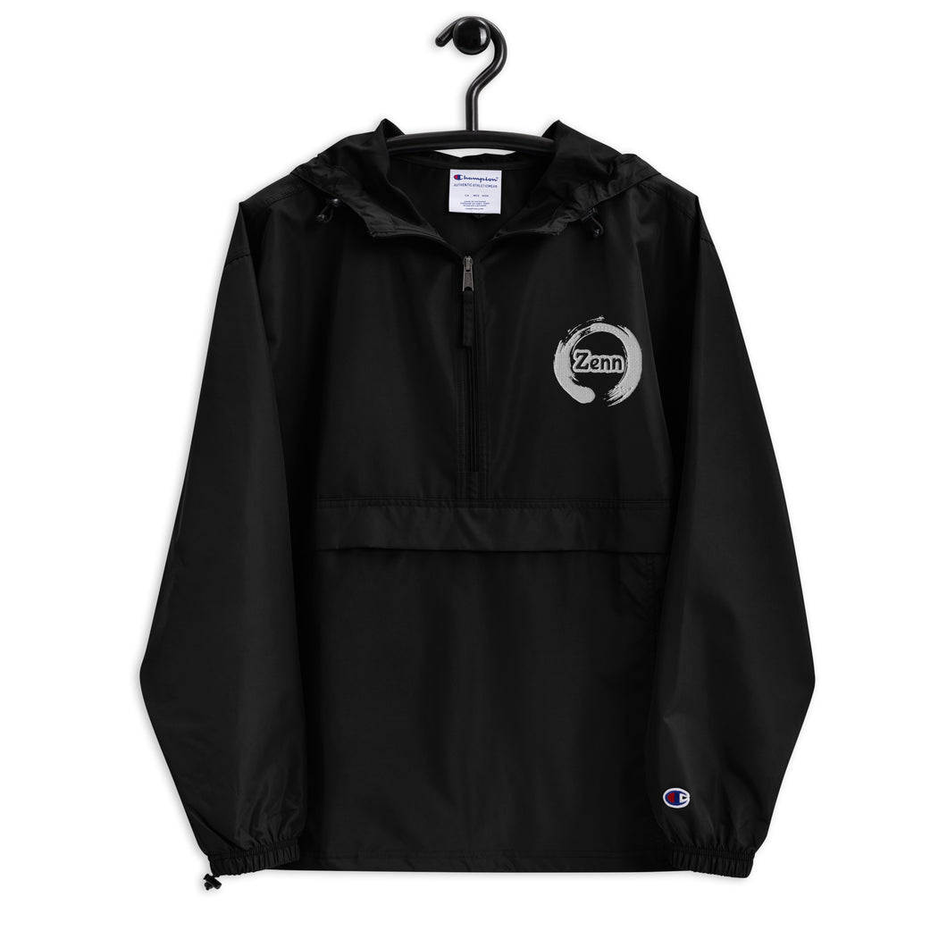 White Circle Zenn Embroidered Champion Packable Jacket