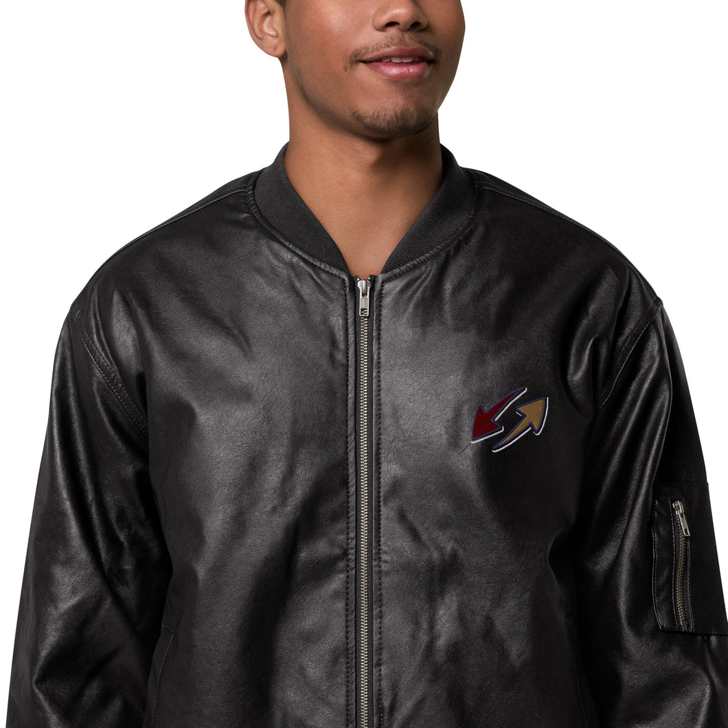 180 Arrow Leather Bomber Jacket