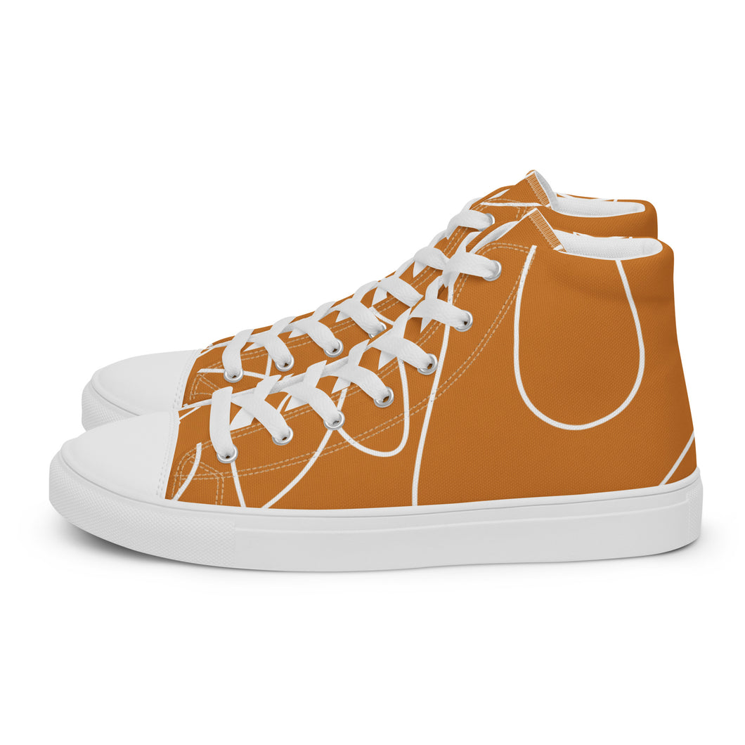 Men’s Caramel High Top Canvas Shoes