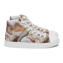 Load image into Gallery viewer, Men’s Oyster Shell High Top Canvas Shoes
