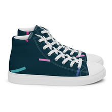 Load image into Gallery viewer, Men’s Navy High Top Canvas Shoes
