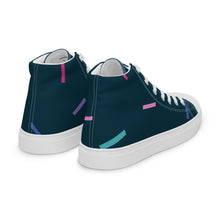 Load image into Gallery viewer, Men’s Navy High Top Canvas Shoes
