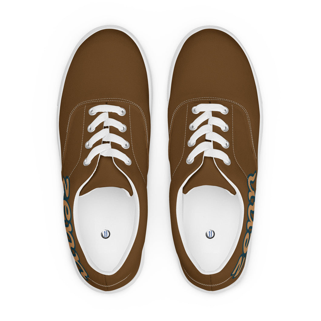 Brown Zenn Men’s lace-up canvas shoes