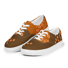 Load image into Gallery viewer, Men’s Lace-Up Brown Canvas Shoes
