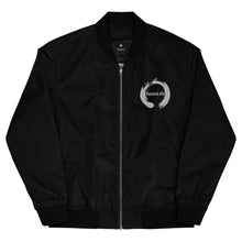 Load image into Gallery viewer, White Zenn Circle Premium Recycled Bomber Jacket
