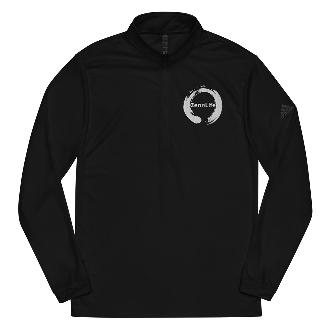 White Zenn Circle Quarter Zip Pullover