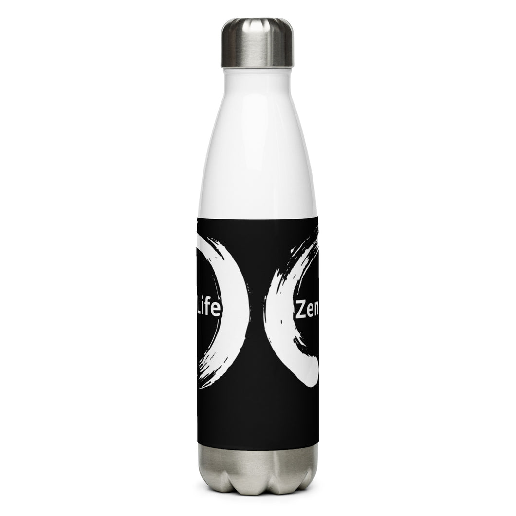 White Zenn Circle Stainless Steel Water Bottle