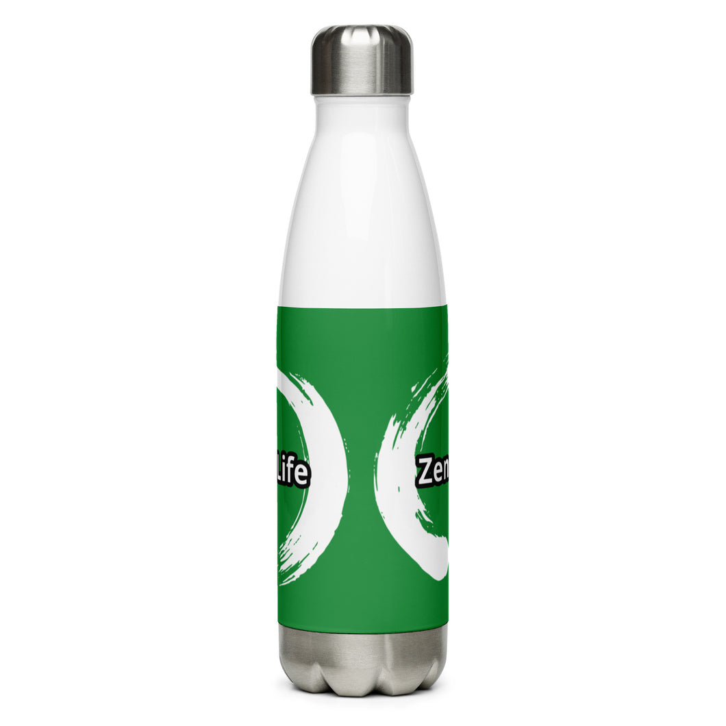 White Zenn Circle Stainless Steel Water Bottle