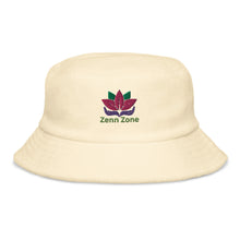 Load image into Gallery viewer, Zenn Zone Lotus Terry Cloth Bucket Hat
