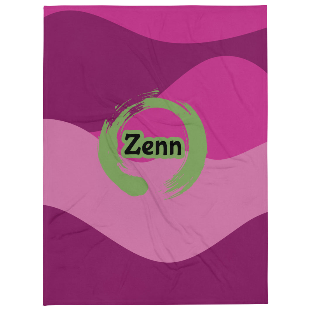 Zenn Circle Purple FlowThrow Blanket