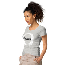 Load image into Gallery viewer, Zenn White Circle Women’s Basic Organic T-Shirt
