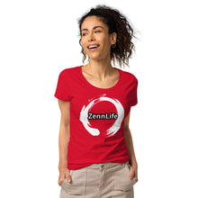 Load image into Gallery viewer, Zennlife White Circle Women’s Basic Organic T-Shirt
