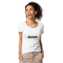 Load image into Gallery viewer, Zenn White Circle Women’s Basic Organic T-Shirt
