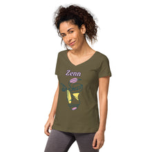 Load image into Gallery viewer, Zenn Girl Women’s Fitted V-Neck T-Shirt
