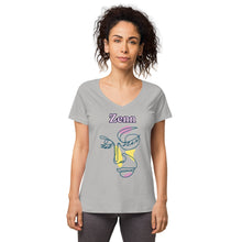 Load image into Gallery viewer, Zenn Girl Women’s Fitted V-Neck T-Shirt
