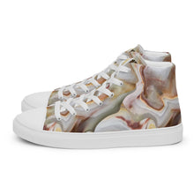 Load image into Gallery viewer, Women’s Oyster Shell High Top Canvas Shoes
