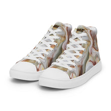 Load image into Gallery viewer, Women’s Oyster Shell High Top Canvas Shoes
