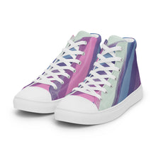 Load image into Gallery viewer, Women’s Lace-Up Bubblegum Canvas Shoes
