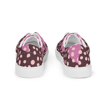 Load image into Gallery viewer, Women’s Lace-Up Dotted Canvas Shoes
