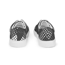 Load image into Gallery viewer, Women’s Lace-Up Black and White Canvas Shoes
