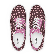 Load image into Gallery viewer, Women’s Lace-Up Dotted Canvas Shoes
