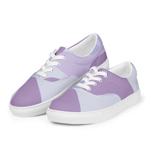 Load image into Gallery viewer, Women’s Lace-Up Purple Canvas Shoes
