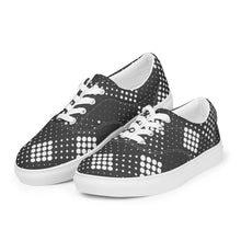 Load image into Gallery viewer, Women’s Lace-Up Black and White Canvas Shoes
