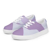 Load image into Gallery viewer, Women’s Lace-Up Purple Canvas Shoes
